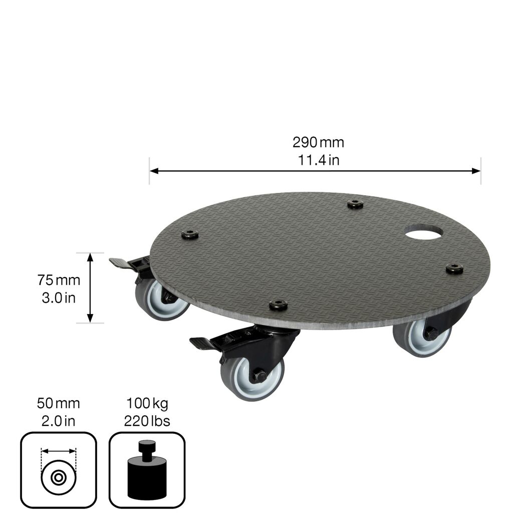 Multiroller GH0629 schwarz Ø 29 cm Tragkraft 100 kg