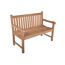 Gartenbank 'Solo' 2-Sitzer Teakholz braun 63 x 93 x 122 cm