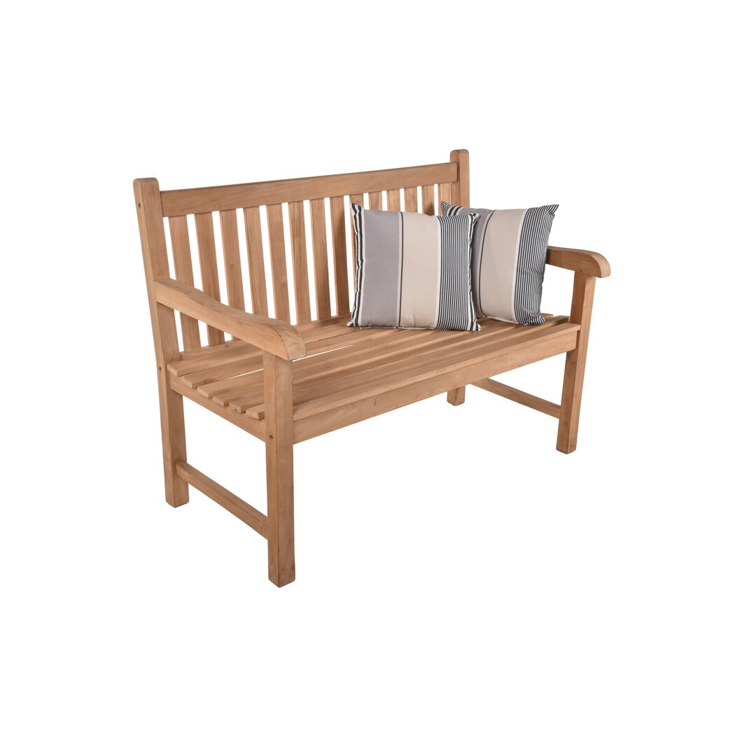 Gartenbank 'Solo' 2-Sitzer Teakholz braun 63 x 93 x 122 cm