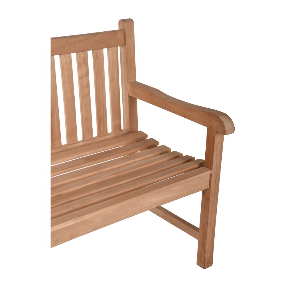 Gartenbank 'Solo' 2-Sitzer Teakholz braun 63 x 93 x 122 cm