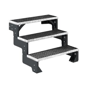 Außentreppe 'Gardentop' 3 Gitterroststufen 80 cm