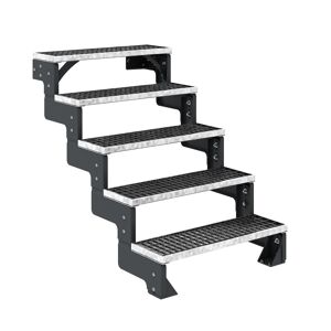 Außentreppe 'Gardentop' 5 Gitterroststufen 80 cm