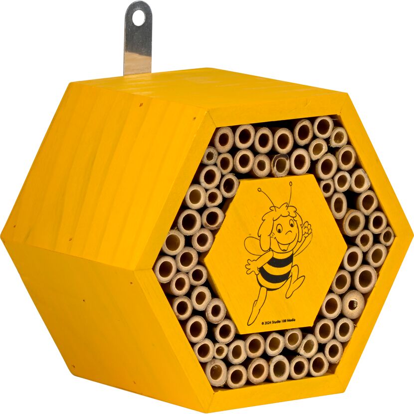 Insektenhotel 'Bee Happy Willi' Holz/Bambus 18 x 12 x 17 cm