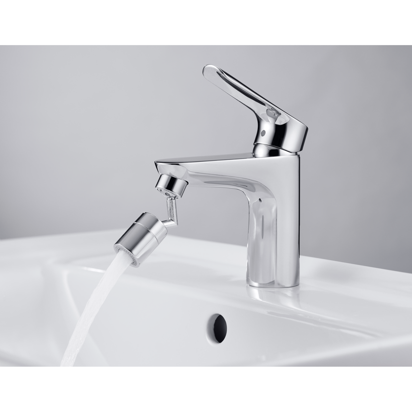 Strahlregler 'Dual-Stream' 360° verchromt M22/M24 5,7 l/min mit Kugelgelenk