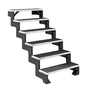 Außentreppe 'Gardentop' 6 Gitterroststufen 80 cm