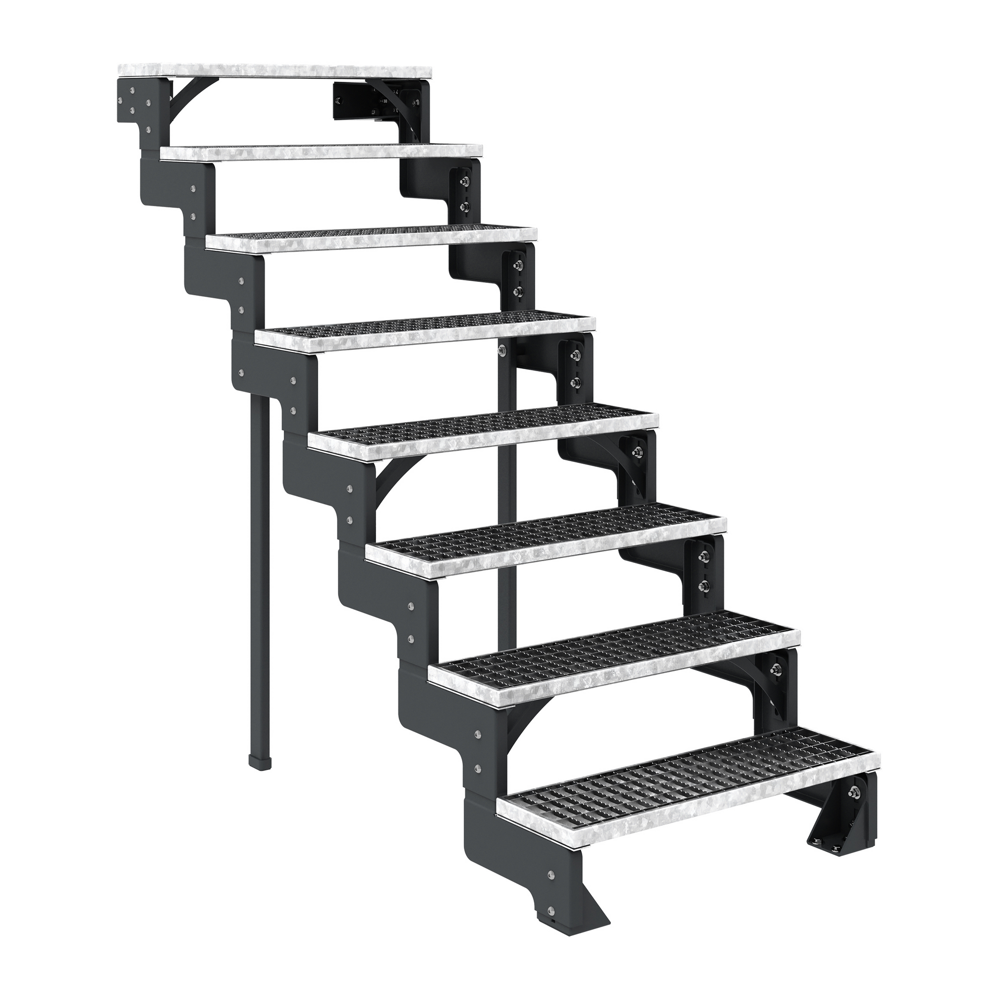 Außentreppe 'Gardentop' 8 Gitterroststufen 80 cm