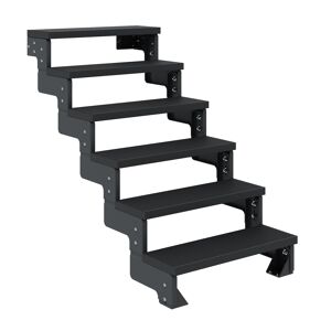 Außentreppe 'Gardentop' anthrazit 6 Stufen 100 cm