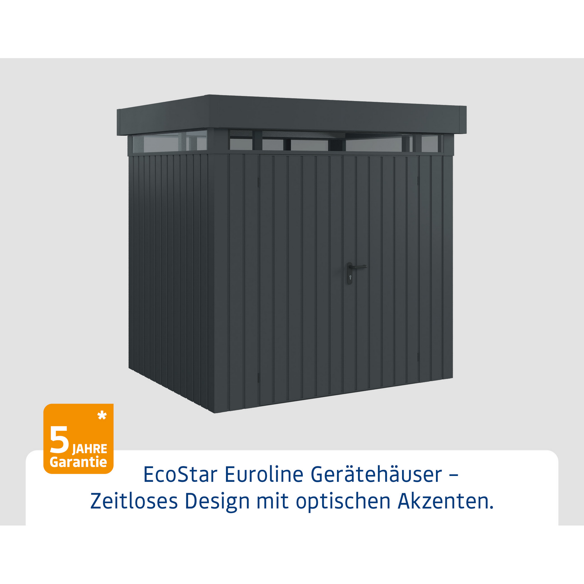 Gerätehaus  'Euroline EFD4  S-Sk' anthrazitgrau 229 x 181 cm