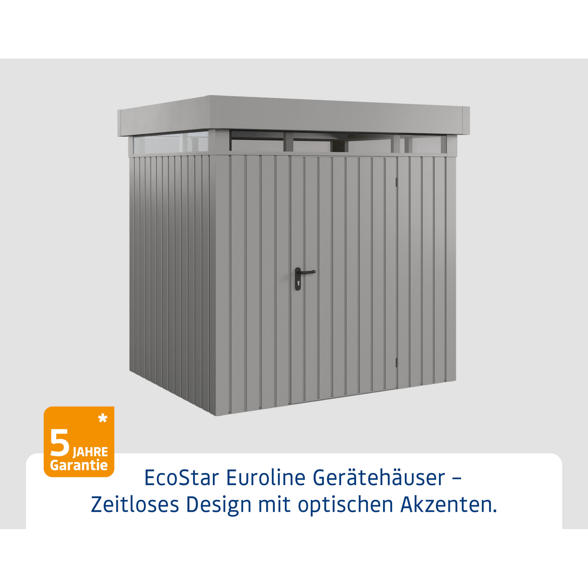 Gerätehaus  'Euroline EFD4  S-Sk' graualuminium 229 x 181 cm