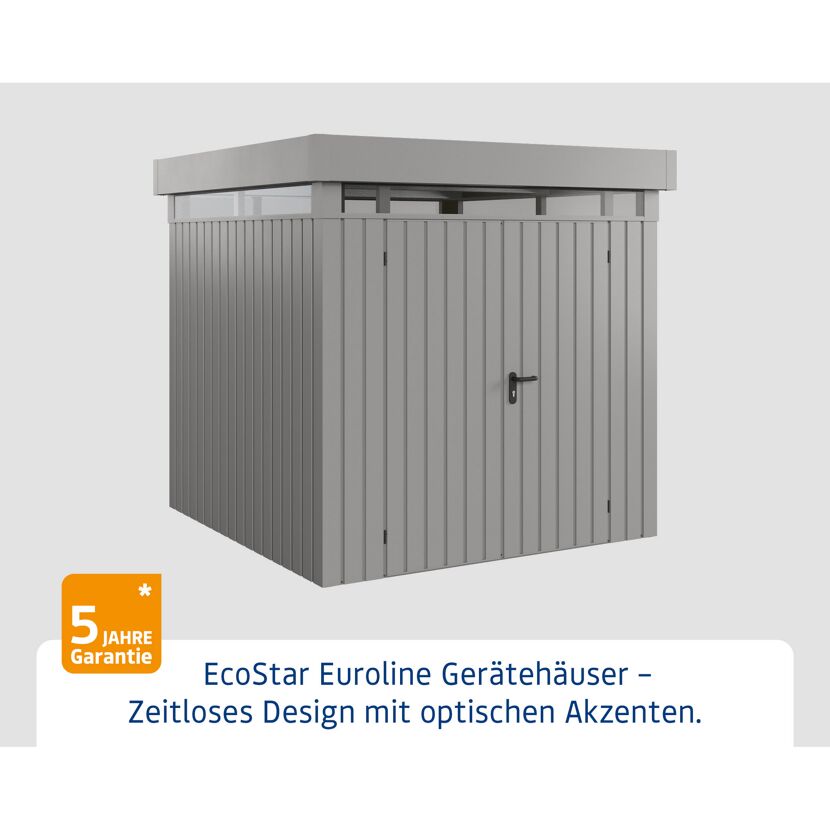 Gerätehaus  'Euroline EFD5  S-Sk' graualuminium 237 x 229 cm