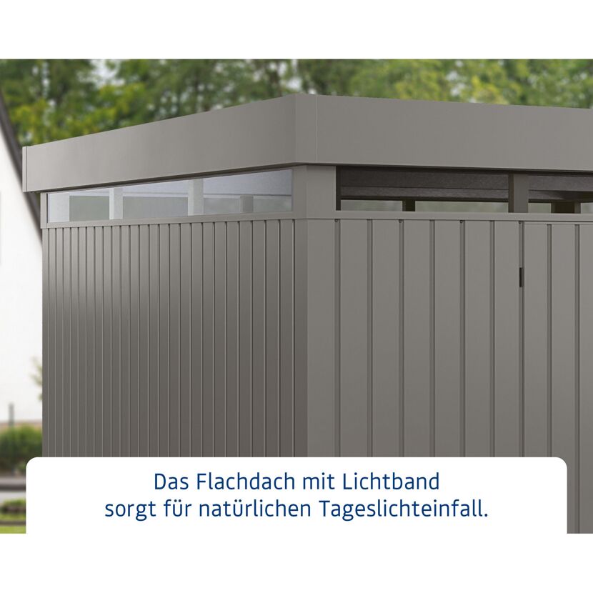 Gerätehaus  'Euroline EFD5  S-Sk' graualuminium 237 x 229 cm
