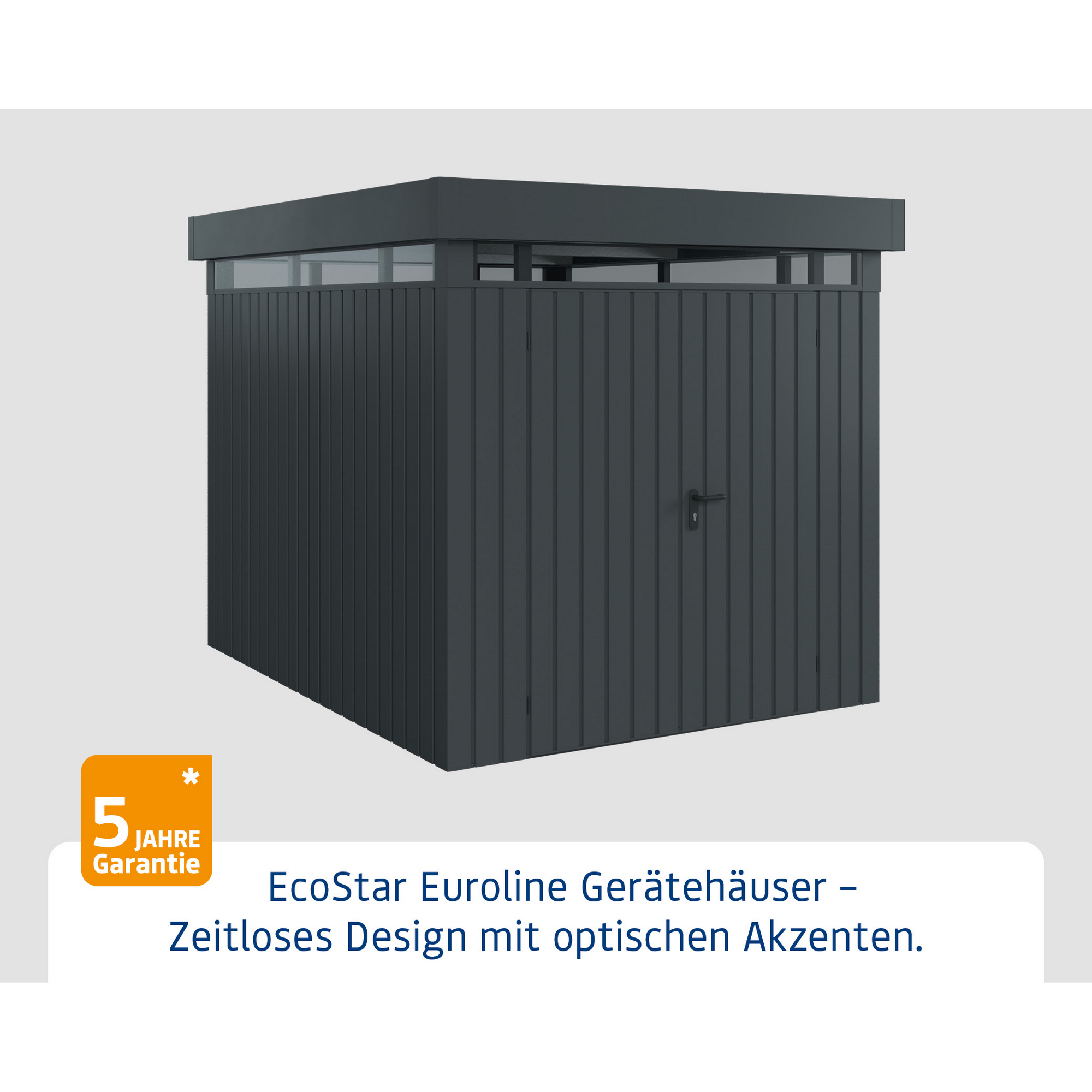 Gerätehaus  'Euroline EFD6  S-Sk' anthrazitgrau 229 x 277 cm
