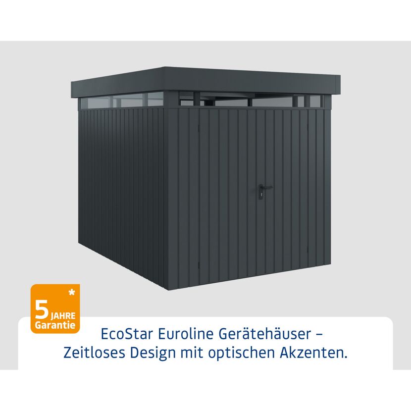 Gerätehaus  'Euroline EFD6  S-Sk' anthrazitgrau 229 x 277 cm