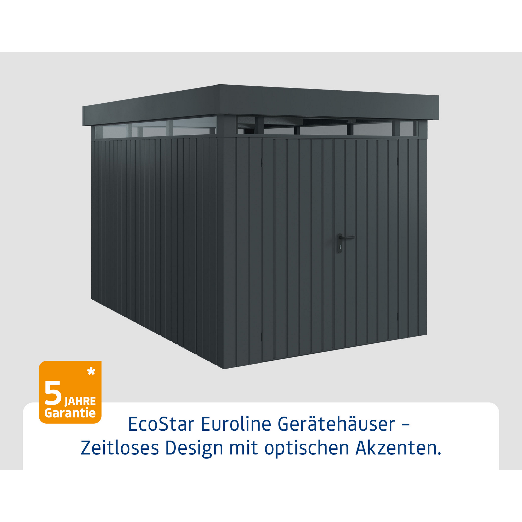 Gerätehaus  'Euroline EFD7  S-Sk' anthrazitgrau 229 x 325 cm