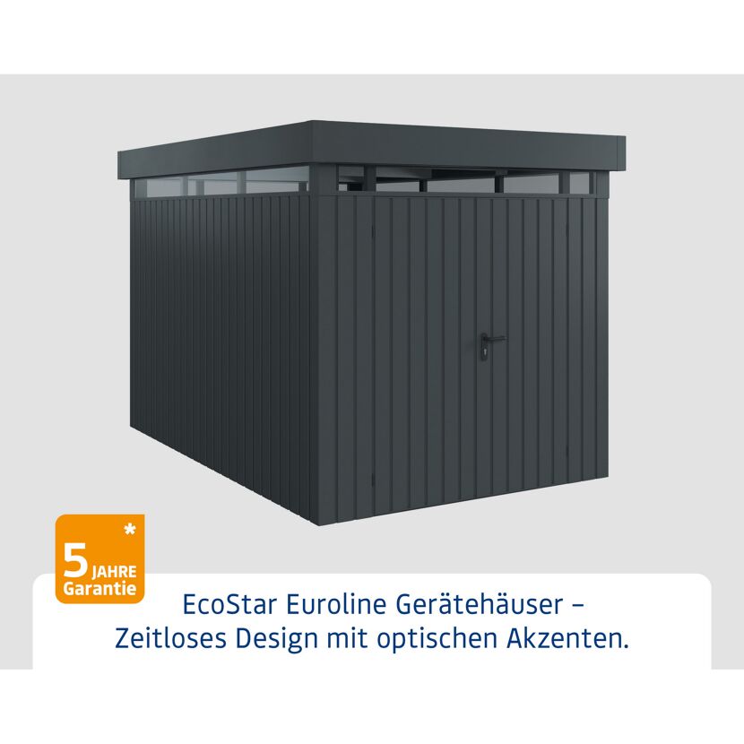 Gerätehaus  'Euroline EFD7  S-Sk' anthrazitgrau 229 x 325 cm