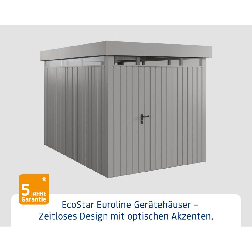 Gerätehaus  'Euroline EFD7  S-Sk' graualuminium 229 x 325 cm