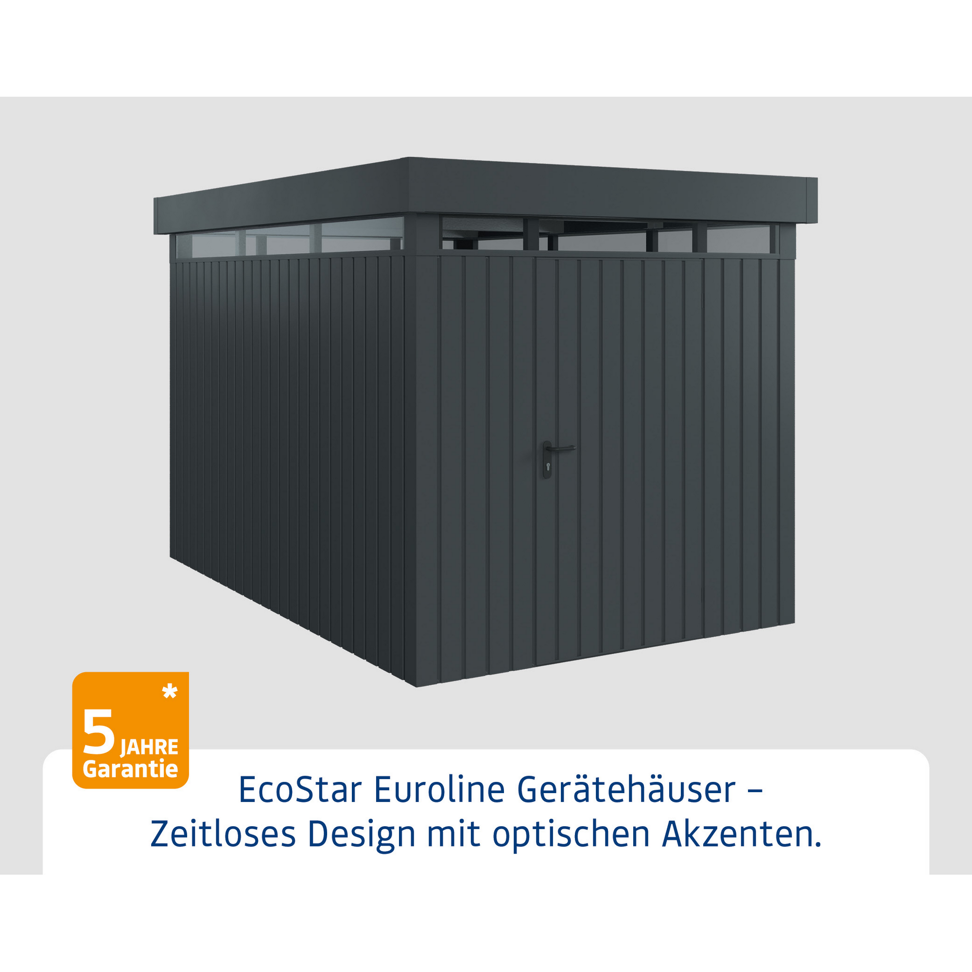 Gerätehaus  'Euroline EFD7  S-Sk' anthrazitgrau 229 x 325 cm