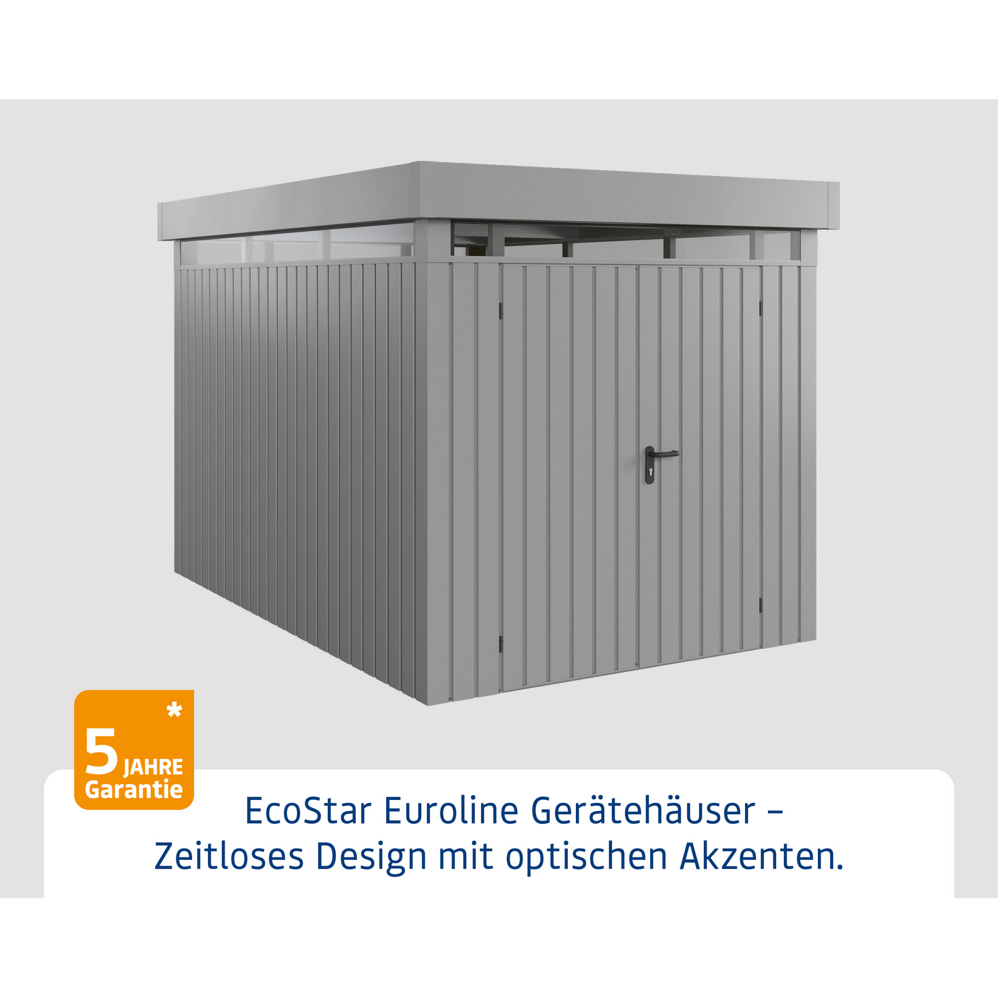 Gerätehaus  'Euroline EFD7  S-Sk' graualuminium 229 x 325 cm