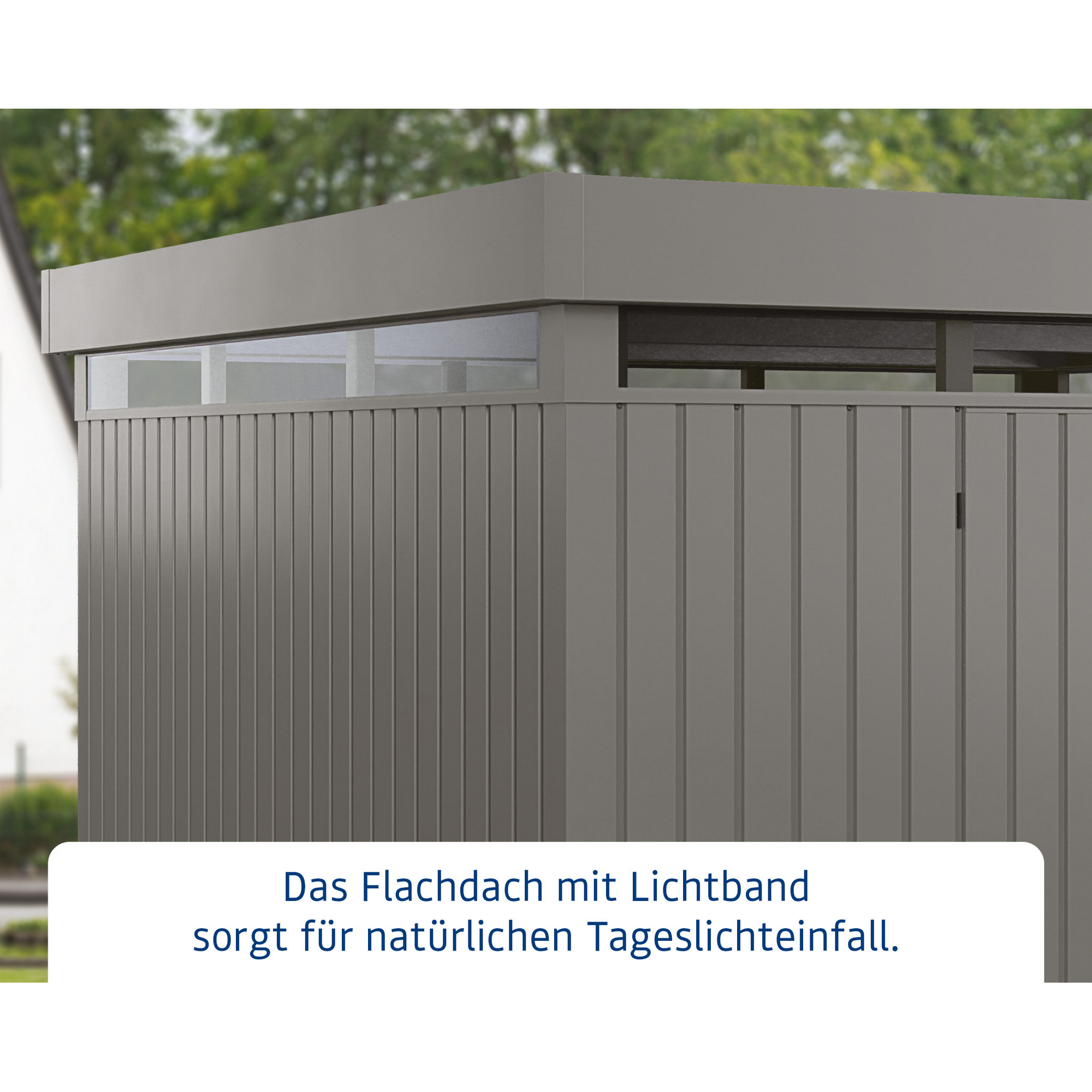 Gerätehaus  'Euroline EFD10  S-Sk' graualuminium 277 x 277 cm