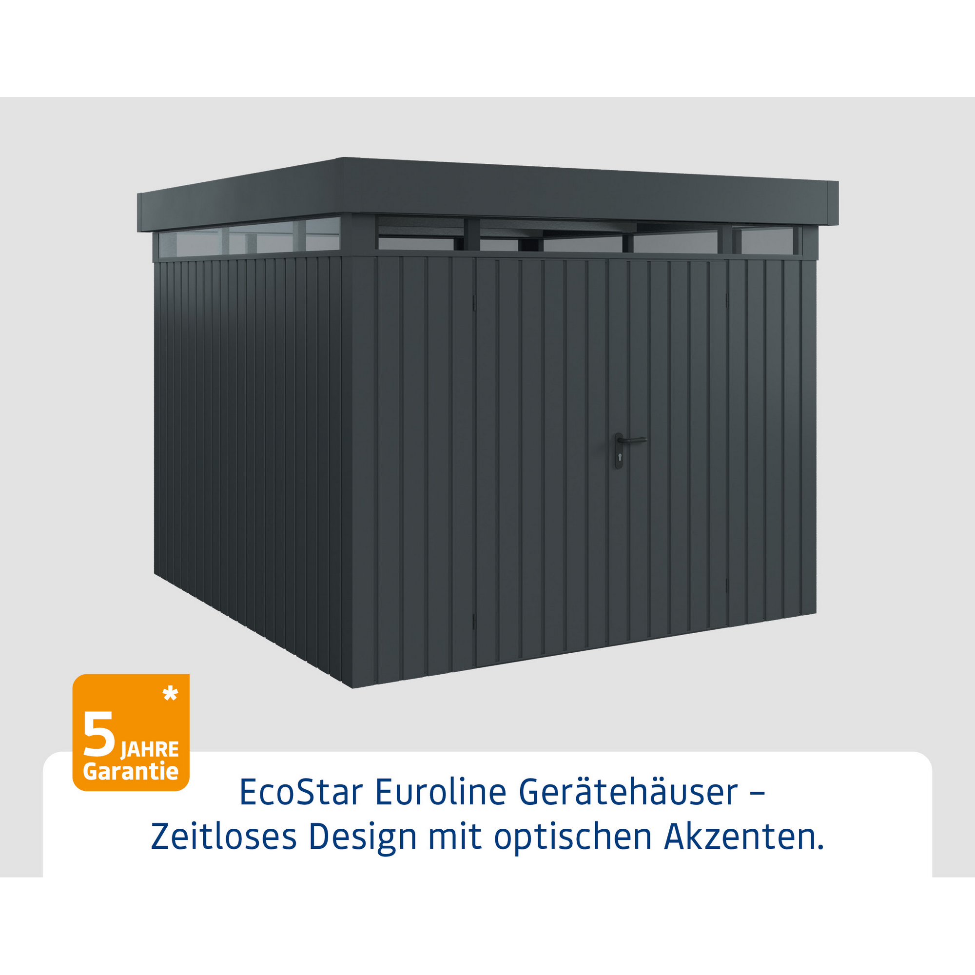 Gerätehaus  'Euroline EFD10  S-Sk' anthrazitgrau 277 x 277 cm