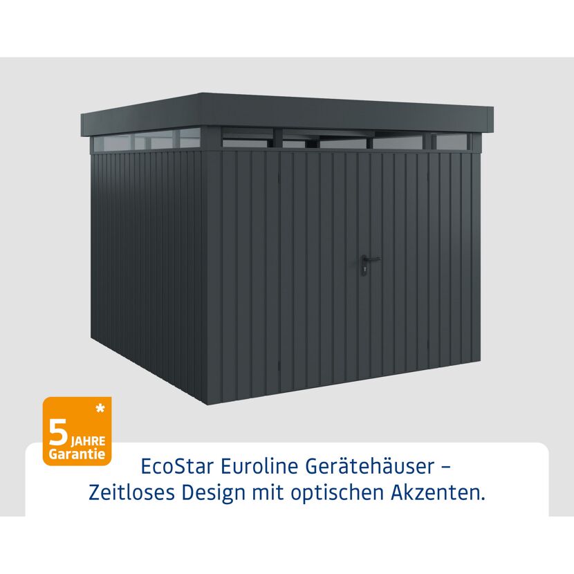 Gerätehaus  'Euroline EFD10  S-Sk' anthrazitgrau 277 x 277 cm