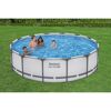 Aufstellpool 'Steel Pro MAX' Komplett-Set lichtgrau Ø 427 x 107 cm