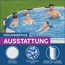 Aufstellpool 'Steel Pro MAX' Komplett-Set lichtgrau Ø 427 x 107 cm