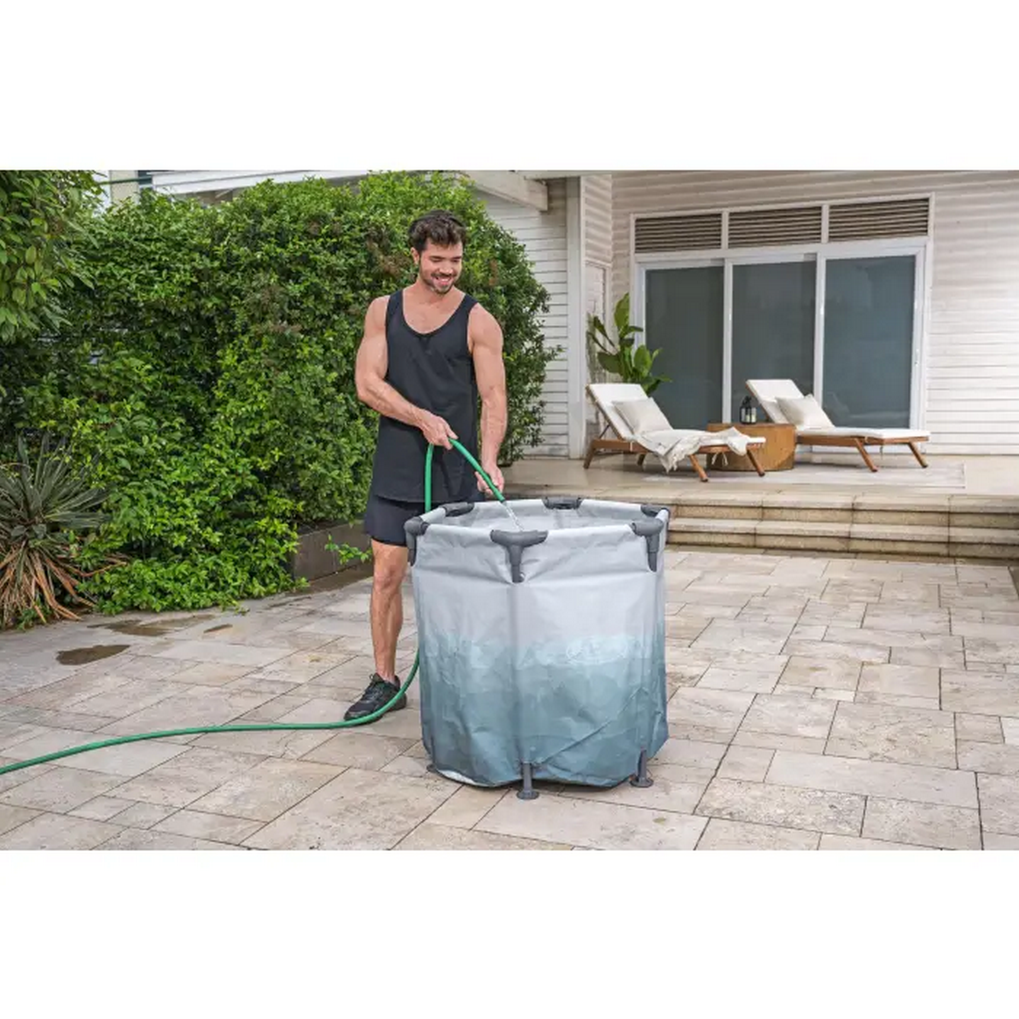 Eisbad 'Lay-Z-Spa Glacial Dip™' lichtgrau mit Eismuster Ø 90 x 80 cm