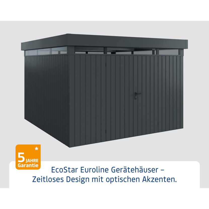 Gerätehaus  'Euroline EFD14  S-Sk' anthrazitgrau 325 x 325 cm