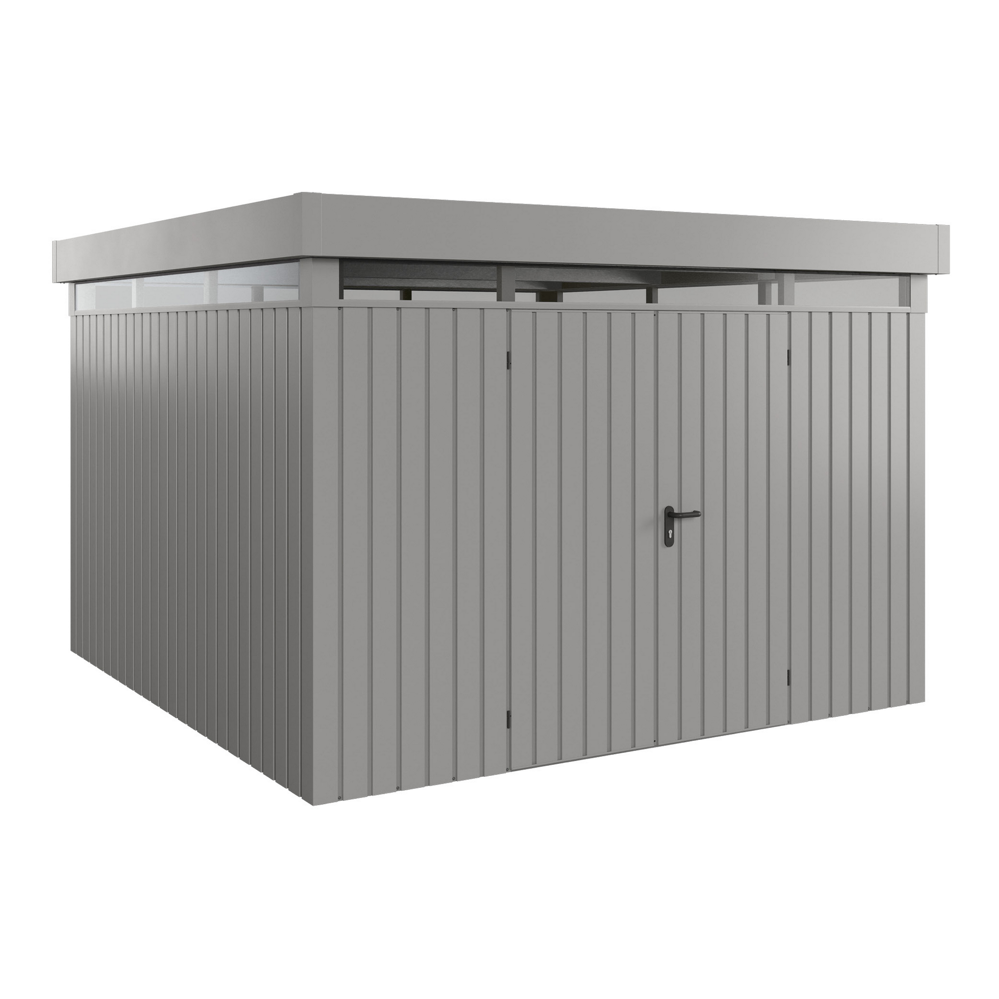 Gerätehaus  'Euroline EFD14  S-Sk' graualuminium 325 x 325 cm