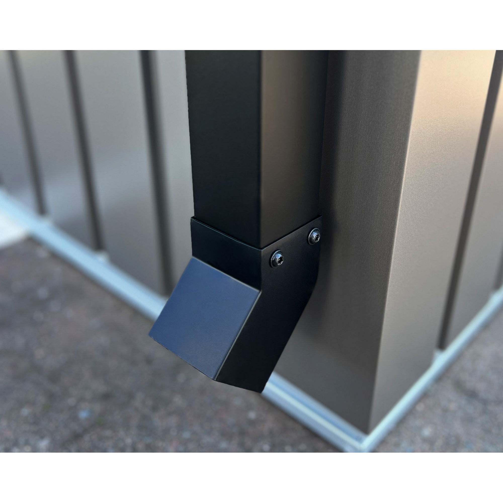 Regenfallrohr-Set 'Euroline' schwarz 163 cm für Gerätehäuser