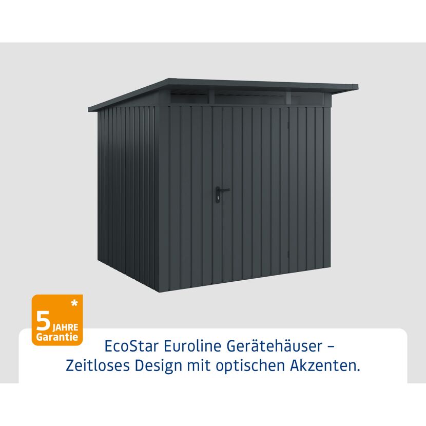 Gerätehaus  'Euroline EPD4  S-Sk' anthrazitgrau 229 x 214 cm
