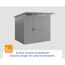 Gerätehaus  'Euroline EPD4  S-Sk' graualuminium 214 x 166 x 204 cm