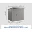 Gerätehaus  'Euroline EPD4  S-Sk' graualuminium 214 x 166 x 204 cm
