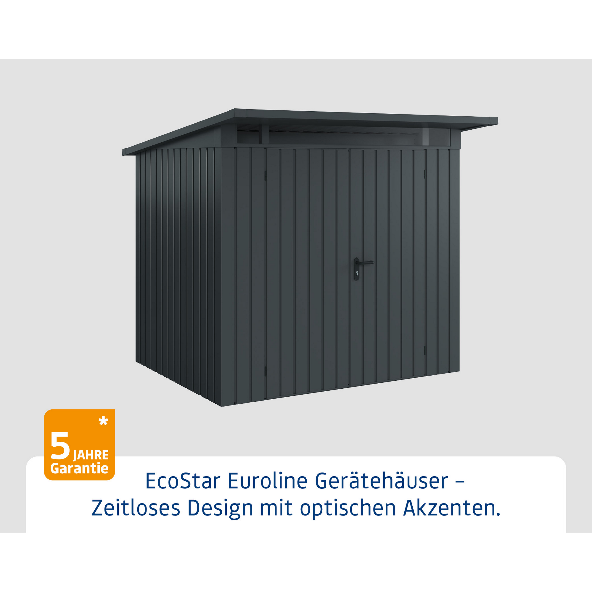 Gerätehaus  'Euroline EPD4  S-Sk' anthrazitgrau 229 x 214 cm