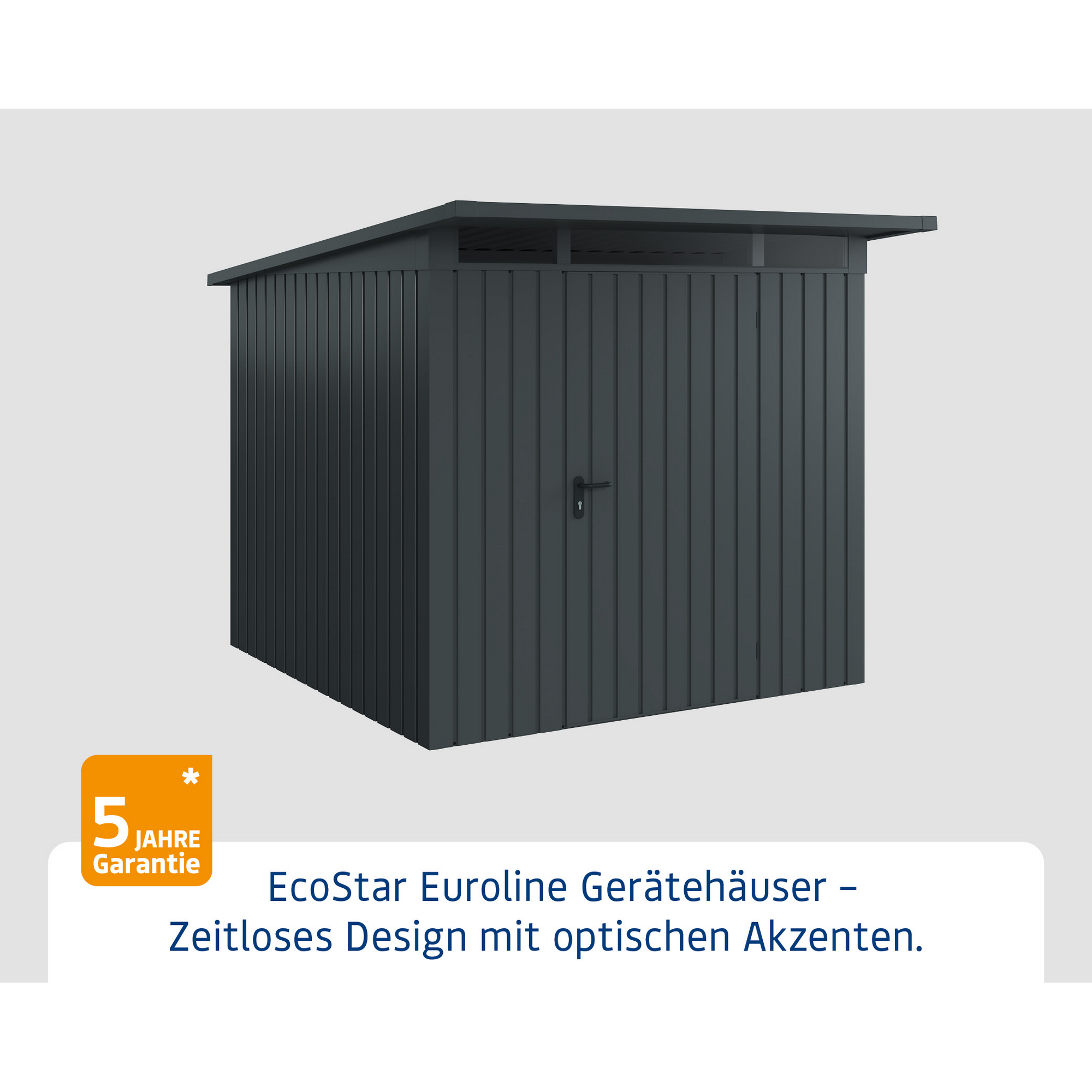 Gerätehaus  'Euroline EPD5  S-Sk' anthrazitgrau 229 x 262 cm