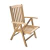 Gartensessel 'Solo' verstellbar Teakholz braun 62 x 108 x 79 cm
