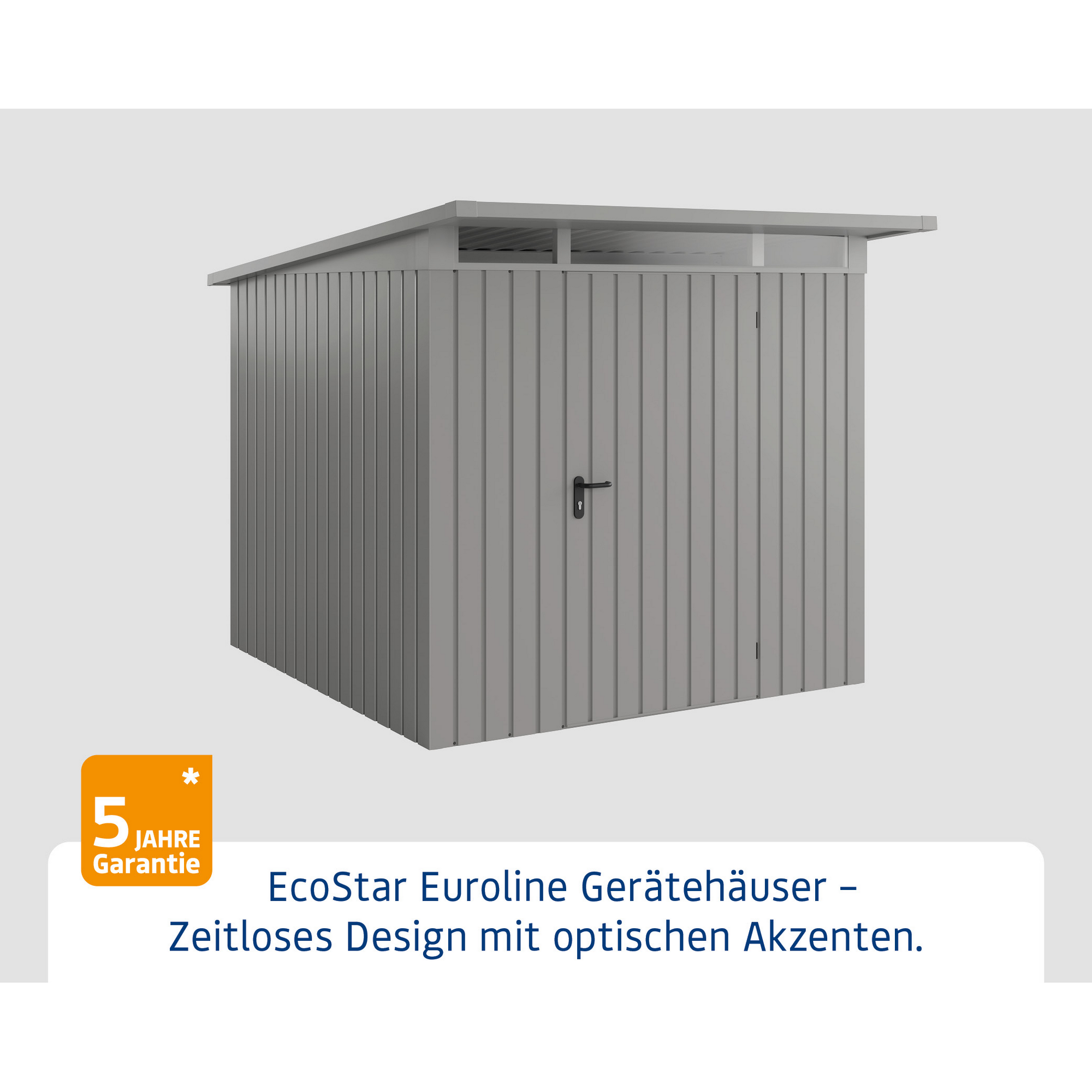 Gerätehaus  'Euroline EPD5  S-Sk' graualuminium 229 x 262 cm
