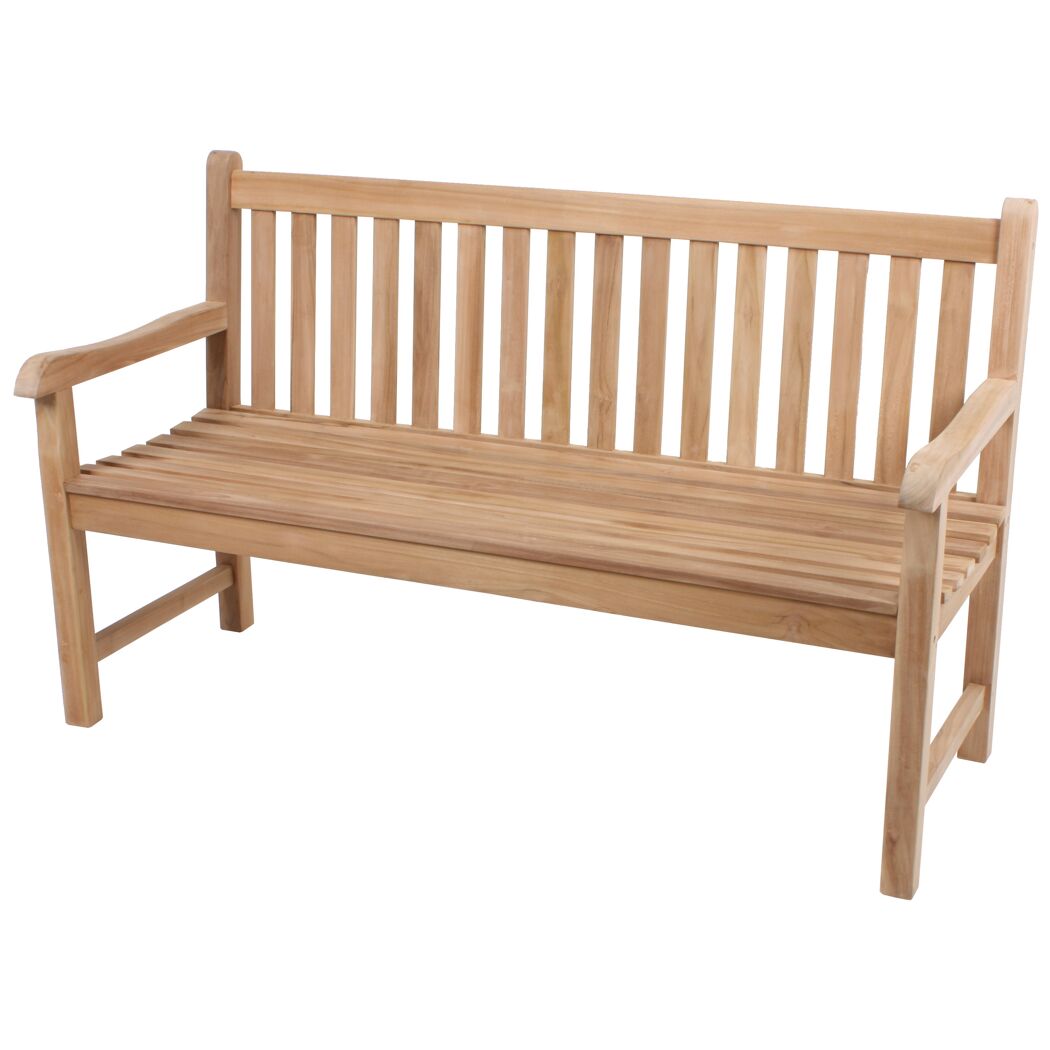 Gartenbank 'Solo' 3-Sitzer Teakholz braun 63 x 92 x 150 cm