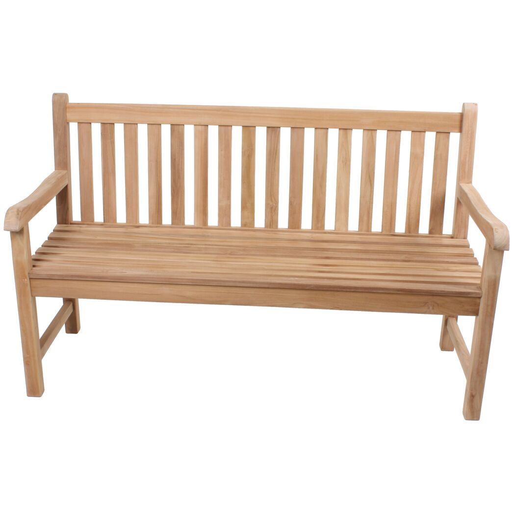 Gartenbank 'Solo' 3-Sitzer Teakholz braun 63 x 92 x 150 cm