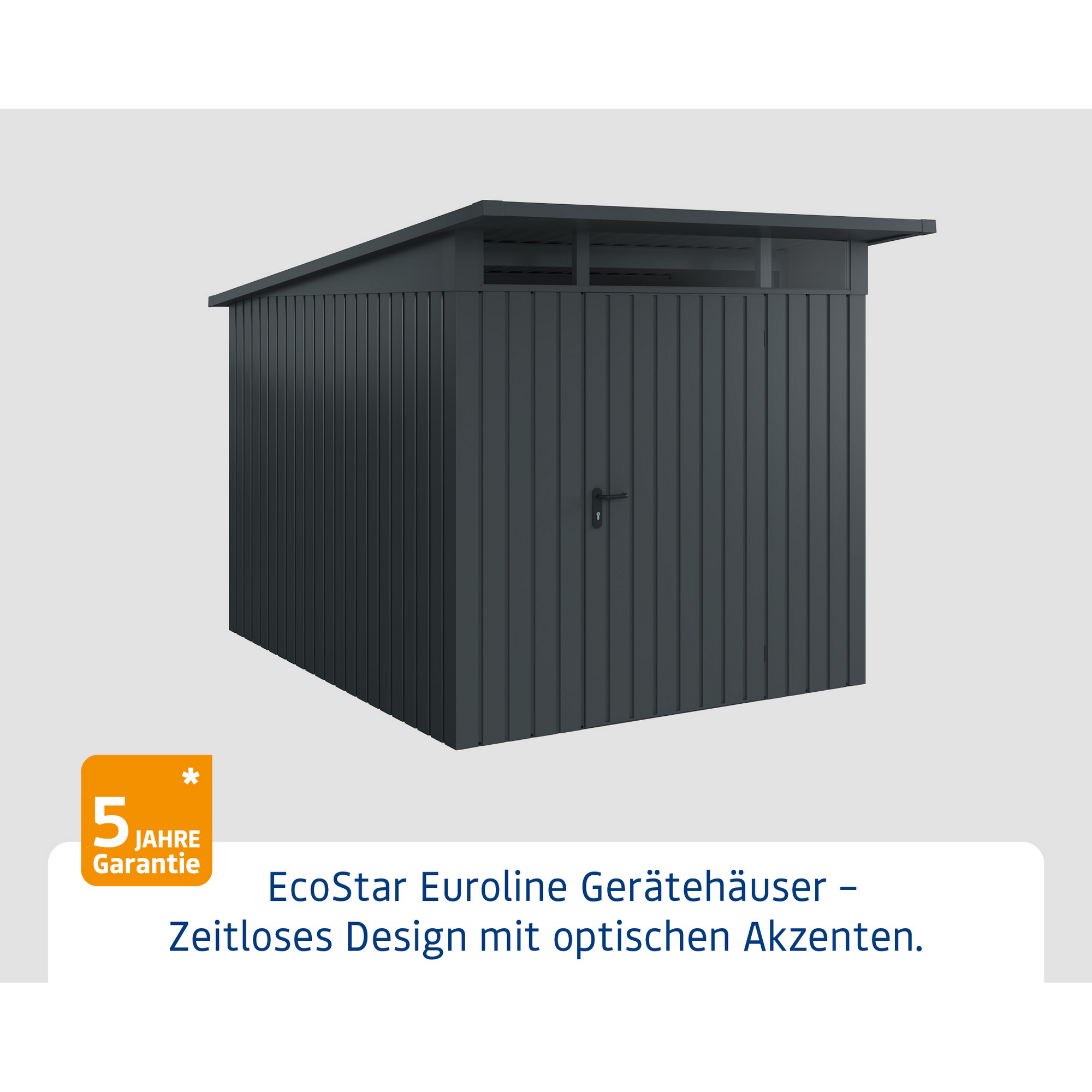 Gerätehaus  'Euroline EPD6  S-Sk' anthrazitgrau 229 x 310 cm