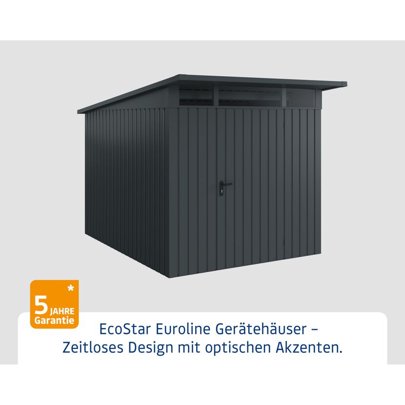 Gerätehaus  'Euroline EPD6  S-Sk' anthrazitgrau 229 x 310 cm