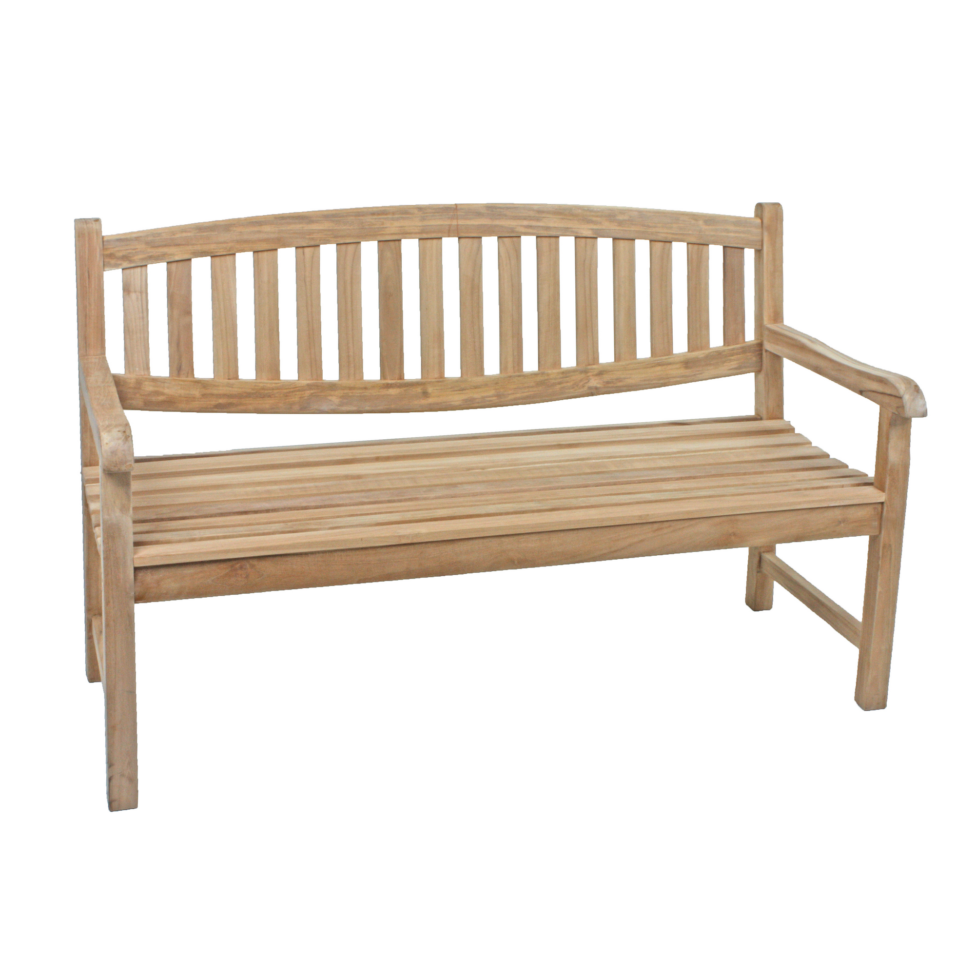 Gartenbank 'Lombok' 3-Sitzer Teakholz braun 150 x 93 x 63 cm