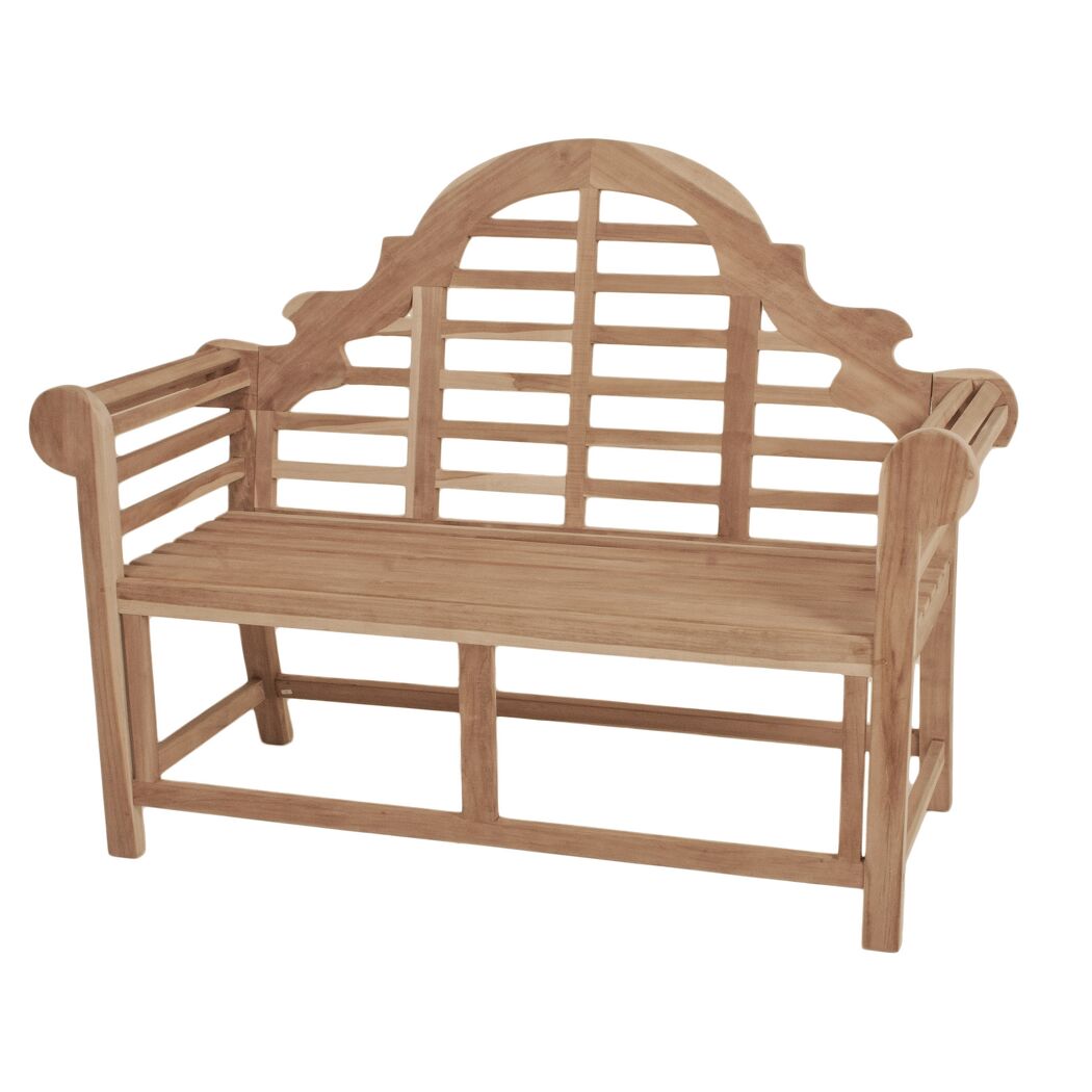 Gartenbank 'Picadilli' 2-Sitzer Teakholz braun 133 x 103 x 57 cm