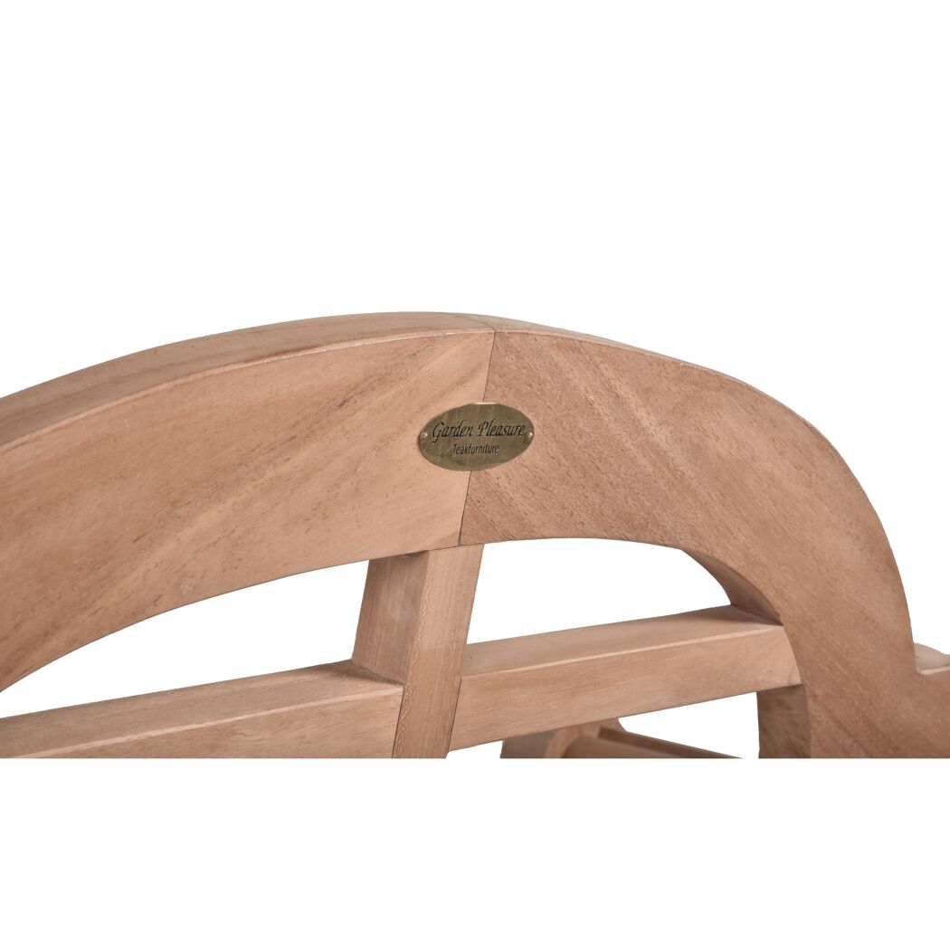 Gartenbank 'Picadilli' 2-Sitzer Teakholz braun 133 x 103 x 57 cm