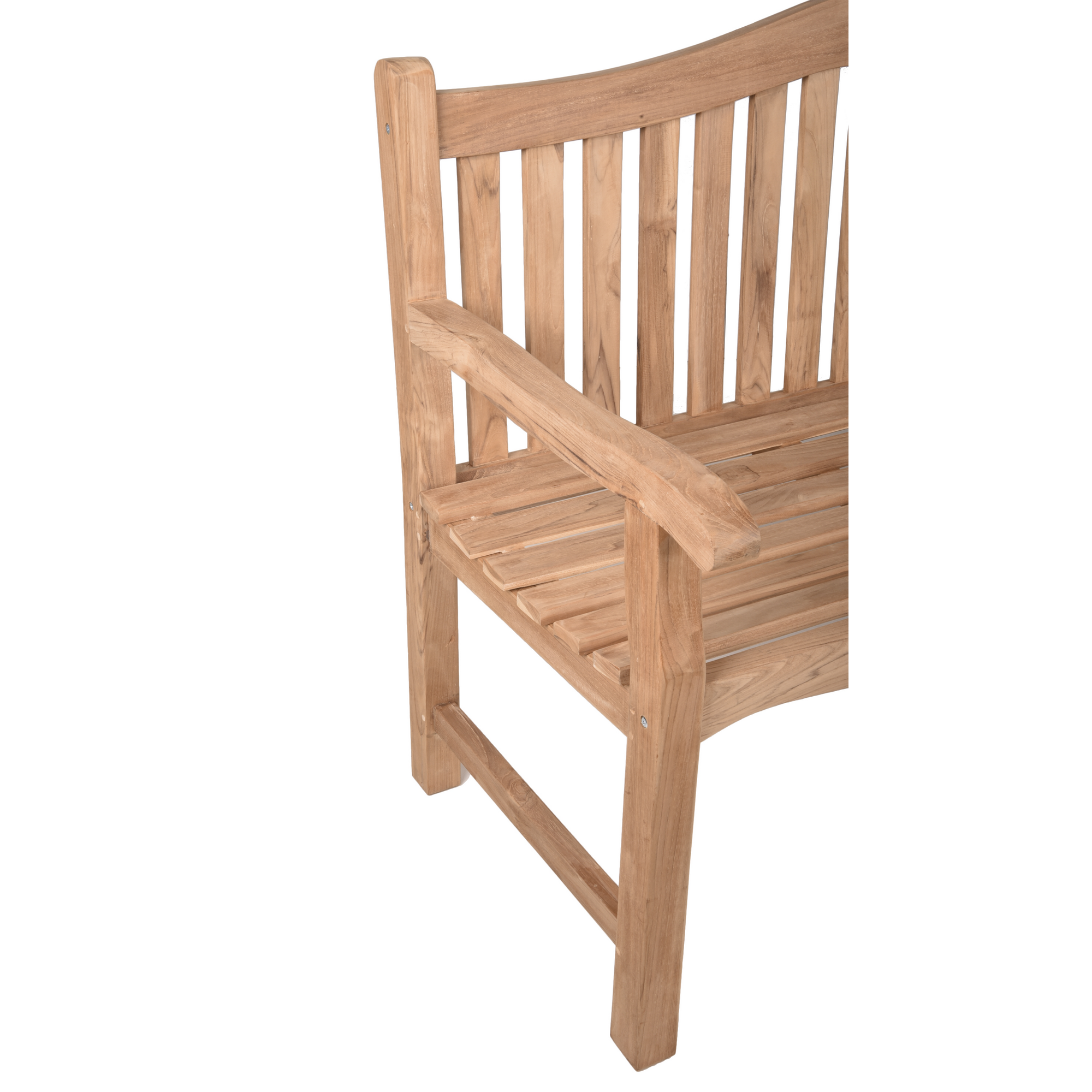 Gartenbank 'Romang' 3-Sitzer Teakholz braun 150 x 92 x 63 cm