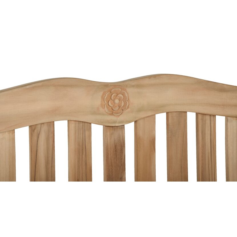 Gartenbank 'Romang' 3-Sitzer Teakholz braun 150 x 92 x 63 cm