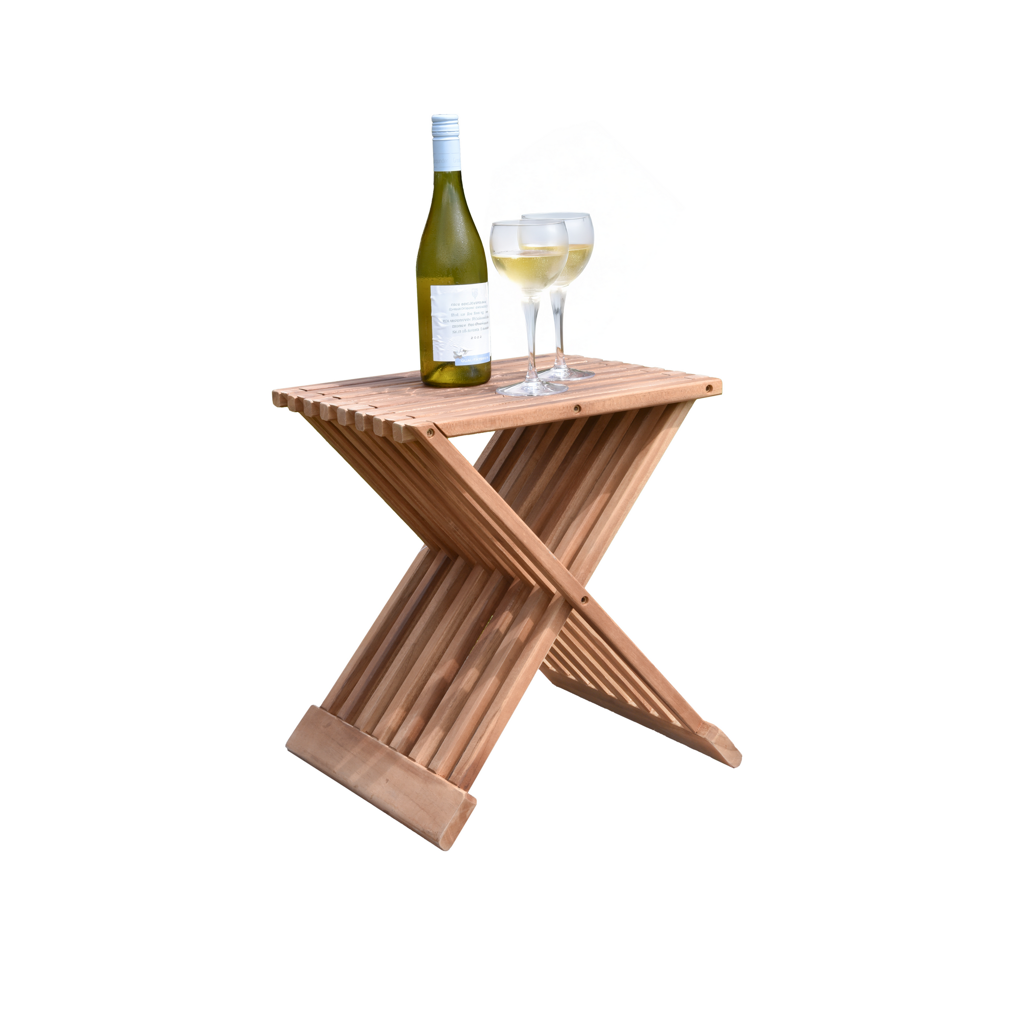 Gartenhocker 'Fani' Teakholz braun 39 x 44 x 29 cm