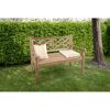 Gartenbank 'Sayang' 2-Sitzer Teakholz braun 120 x 92 x 64 cm