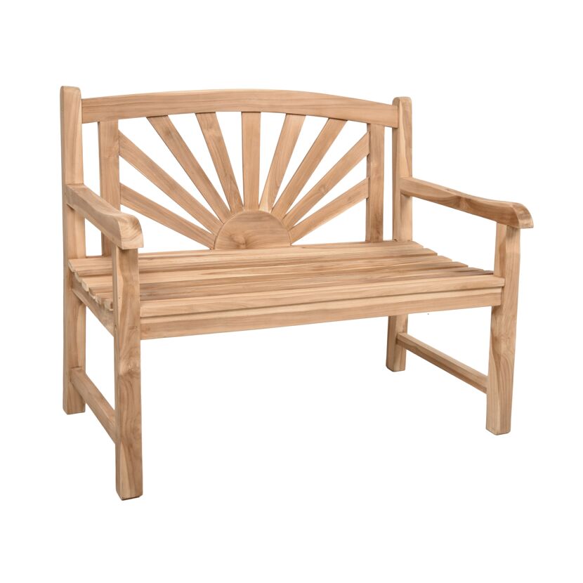 Gartenbank 'Larissa' 2-Sitzer Teakholz braun 110 x 92 x 64 cm